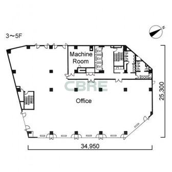 2階〜5階 平面図