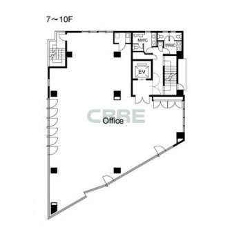 7階〜10階 平面図