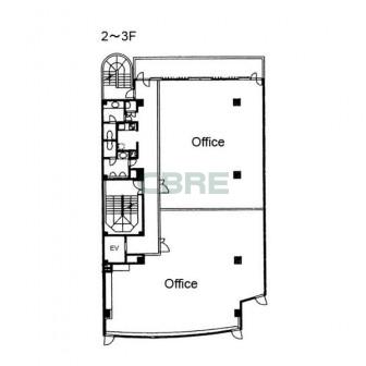 2階〜3階 平面図