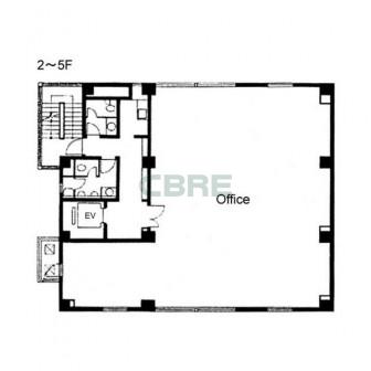 2階〜5階 平面図