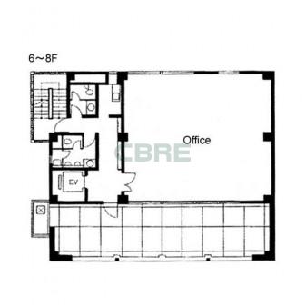 6階〜8階 平面図