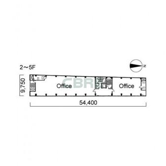 2階〜5階 平面図
