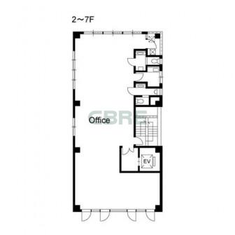 2階〜7階 平面図
