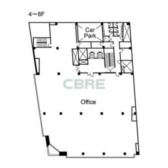 4階〜8階 平面図