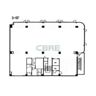 3階〜5階 平面図