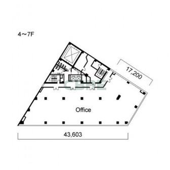 4階〜7階 平面図