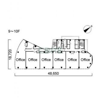 9階〜10階 平面図