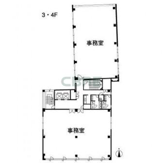 3階〜4階 平面図