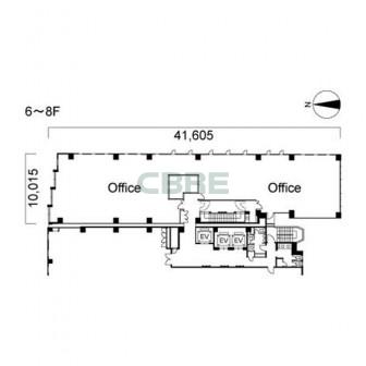 6階〜8階 平面図
