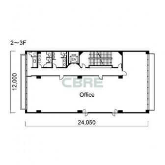 2階〜3階 平面図