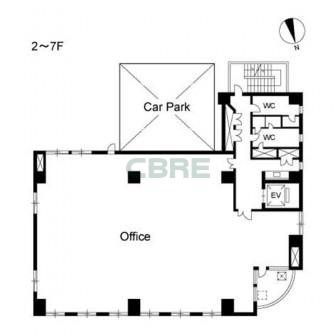 2階〜7階 平面図