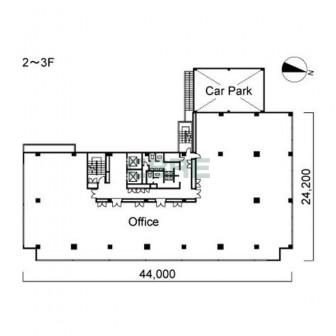 2階〜3階 平面図