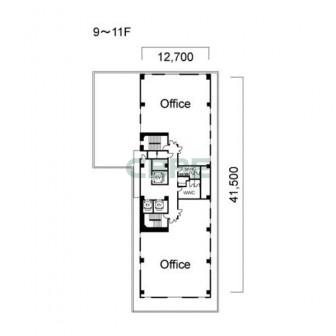 9階〜11階 平面図