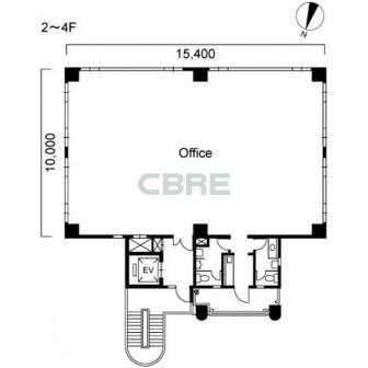 2階〜4階 平面図