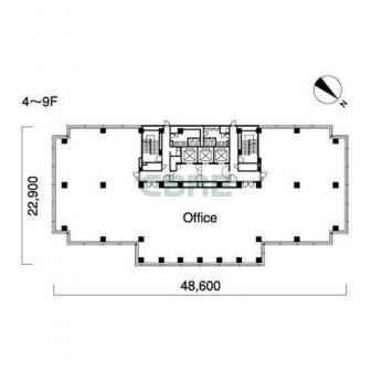 4階〜9階 平面図