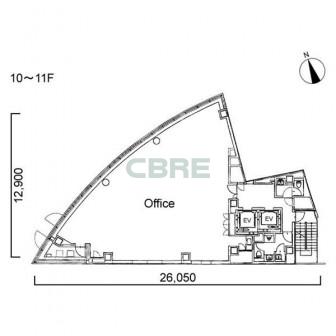 10階〜11階 平面図