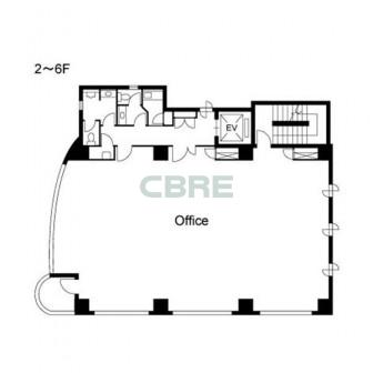 2階〜6階 平面図