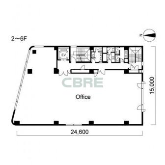 2階〜6階 平面図