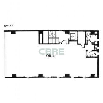 4階〜7階 平面図