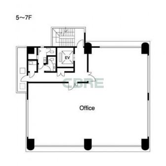 5階〜7階 平面図