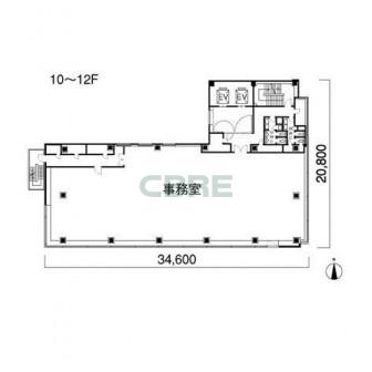 10階〜12階 平面図