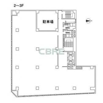 2階〜3階 平面図