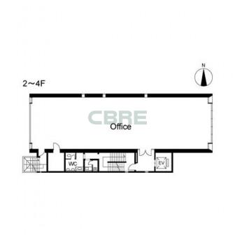 2階〜4階 平面図