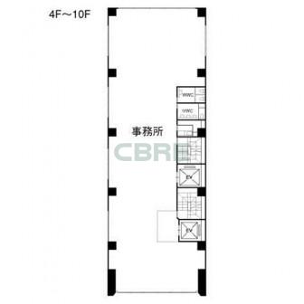 4階〜10階 平面図