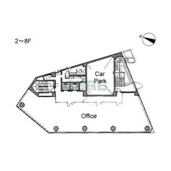 2階〜8階 平面図