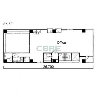 2階〜5階 平面図