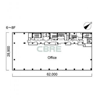 6階〜8階 平面図