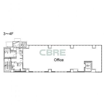 3階〜4階 平面図