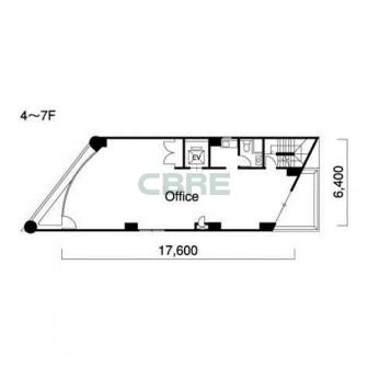 4階〜7階 平面図