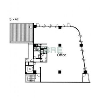 3階〜4階 平面図