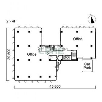 2階〜4階 平面図
