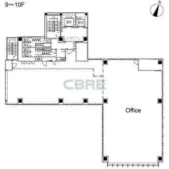 9階〜10階 平面図