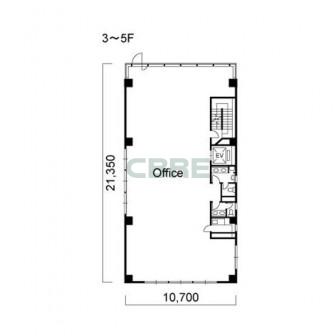 3階〜5階 平面図