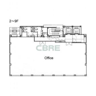 2階〜9階 平面図