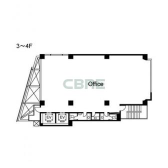 3階〜4階 平面図