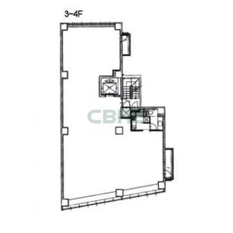 3階〜4階 平面図