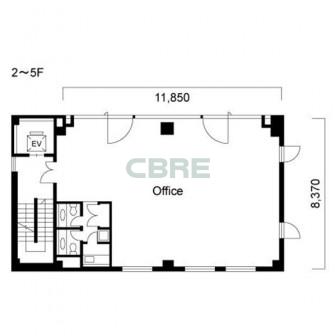 2階〜5階 平面図