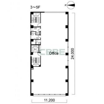 3階〜5階 平面図