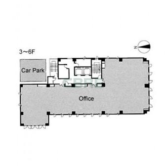 3階〜6階 平面図
