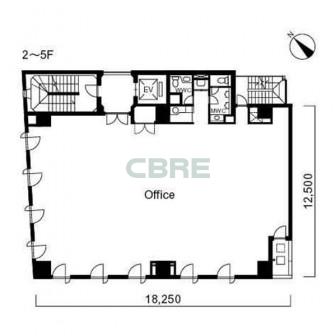 2階〜5階 平面図