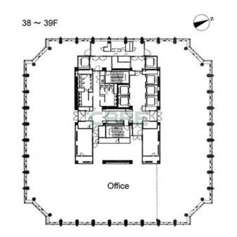 38階〜39階 平面図