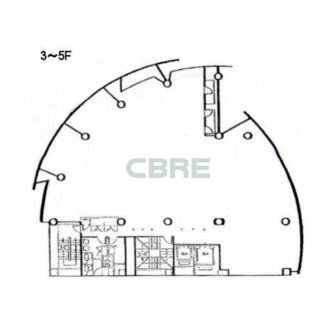3階〜5階 平面図