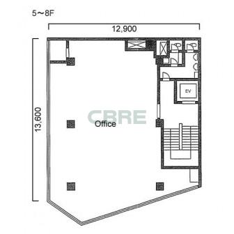 5階〜8階 平面図