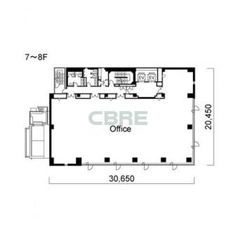 7階〜8階 平面図