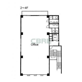2階〜4階 平面図