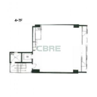 4階〜7階 平面図
